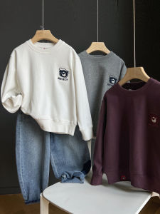 Class a Childrens round Neck Sweatshirt Spring Autumn Cartoon Overhead Shirt Boys Girls 170 Big Kids Casual Polyester Cotton