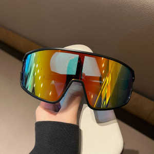 2024 Outdoor Sports Biking Mountain Climbing Sports Windproof Sunglasses Womens Large Frame Sun Shade UV Protection Sun Glasses Men