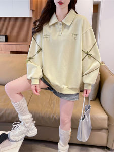 Áo Nỉ Dài Tay Có Nơ Bướm Thời Trang Nữ Thu Đông 2025 Thường Ngày Màu Trơn Thoải Mái Thoáng Khí Áo Nỉ Dài Tay