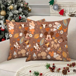 Halloween Disney Mickey & Friends Themed Pillowcases Festive Decor Double-sided Print Square Pillow Party Decoration Pillowcase