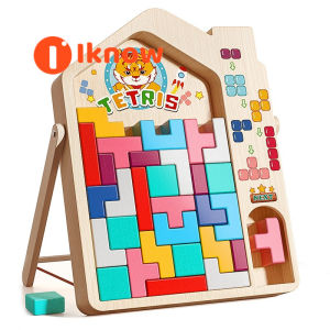 I know Enlightenment thinking Tetris block assembly for brain training and puzzle toys