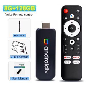 Android 16 R3+ 4/8K UHD TV Stick UI Interface Wifi6 Bluetooth 8GB+128GB Quad Core Home Theater Player For Netflix YouTube