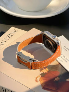 Soft Leather Magnetic Buckle Strap Compatible with Watch S10 Iwatch9 Wristband for Watch8 Watch7 Watch6