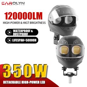 Carolyn 1-2 chiếc đèn LED Mini Đèn gắn vào mũ bảo hiểm Đèn Xe Hơi Xe Hơi 2 màu đèn Thể Thao Đèn Pha Xe Máy vui nhộn đèn sương mù đèn phụ trợ chống nước