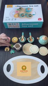 Bộ đồ chơi tiệc trà chiều trà bánh Kabi bằng gỗ cao cấp cho bé Montessori giáo dục sớm thông minh nhập vai BABE STORE