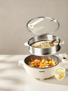 Supor | Fluorine-free Titanium Ceramic Non-stick Multifunctional Electric Wok