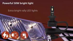 Philips หลอดไฟหน้ารถยนต์ Ultinon Rally 3550 LED 50W 9000lm MG ZS แถมฟรี LED T10 แท้ 100% รับประกัน 1 ปี