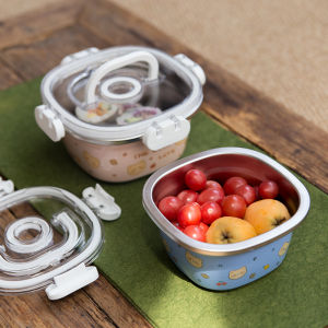 Portable Sealed Stainless Steel 316 Lunch Box Childrens Bento Box Picnic Box Fruit Salad Container Durable Food Storage Container