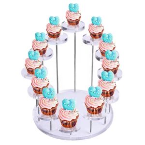 3/5/12 Layers Fashion Temperament/Black Sense of Acrylic Perfume Display Stand Jewelry Storage Rack Cake Dessert Rack