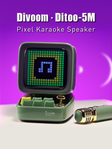 Loa Bluetooth DiToo-5M Divoom loa máy tính công suất 15W màn hình LED 256 RGB 1.6 triệu màu đèn bàn phím - Chính hãng