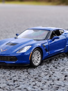 5-Inch Alloy Simulation Cake Car Chevrolet Corvette Childrens Toy Car Racing Car Metal Model Collectible Toys for Kids