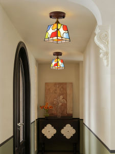 DGY | Vintage Stained Glass Cartoon Pigeon Entryway Ceiling Light