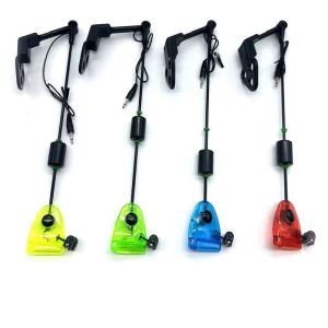 1PC Fishing Alarm Flat Clip Nozzle Hard Rod Flash Rocker European Carp Sea Rod Rocker Stainless Steel Tensioner Library Fishing