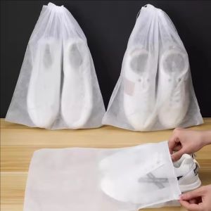 30pcs Non Woven Shoe Bag / Breathable Dust Covers / Eco Drawstring Storage Bags for Travel