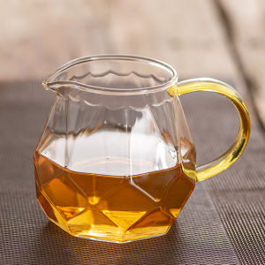 Heat Resistant Glass Public Cup Set Integrated Tea Strainer Filter Four Square High End Tea Pouring Potentea Brewing Set