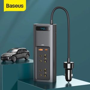 Tẩu sạc ô tô kèm ổ cắm điện Baseus Power Inverter Pro 150W (220V CN/EU)