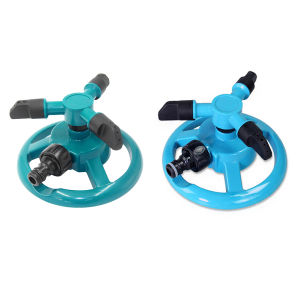 【New Arrival】360 Degree Rotating 3 Nozzle Garden Sprinkler Auto Watering Grass Lawn Tool