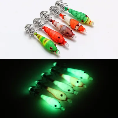 5 Mồi Câu Mực Phát Sáng 6cm Phát Sáng Trong Bóng Tối Kèm Ống Thổi Móc Câu Mực Sắc Bén Dùng Cho Câu Cá Biển Nước Mặn