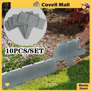 20 Pieces Plastic Garden Fence Easy Assembly Plant Frame With Edge Decoration Flower Bed Foldable