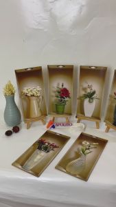 HIASAN DINDING BUNGA REALISTIS AESTHETIK (15X30 CM) DEKORASI DINDING ABSTRAK MEWAH MINIMALIS