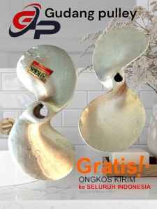 besi kuningan asli>>> kipas perahu baling perahu no 9 as 19mm / D2 x 9 as 3/4