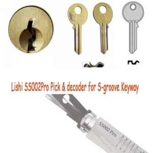 For Lishi Yale Picks Picking SS001 SS002 2 in1 Locksmith Tools Master Key Decoder Micha Decoder Hooks Topolines To Open Locks
