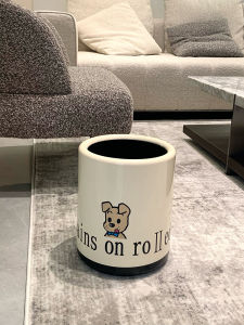 Cute Large Capacity Kitchen Bathroom Waste Bin Home Living Room Bedroom No Cover Double Layer Paper Trash Can round Shape PP Material