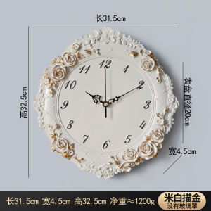 นาฬิกาตั้งโต๊ะแบบเรียบง่ายหรูหราสไตล์ยุโรป นาฬิกาติดผนังสำหรับห้องนั่งเล่นและร้านอาหาร นาฬิกาติดผนังแบบสร้างสรรค์และทันสมัย