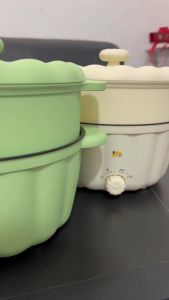 YATT Panci Listrik Bentuk Labu 25Liter Free Kukusan multifungsi Mengukus/menggoreng/merebus