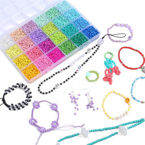 12000Pcs/Box 3mm Macron Colorful Charm Czech Glass Beads Kit Set For Jewelry Making DIY Couple Friendship Bracelet Necklace Craft Accessories