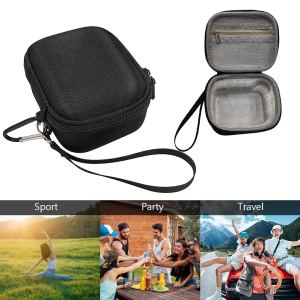Hard Carrying Case Shockproof Speaker Carrying Bag Anti-scratch with Hand Rope & Carabiner for JBL Go 4 Portable Speaker