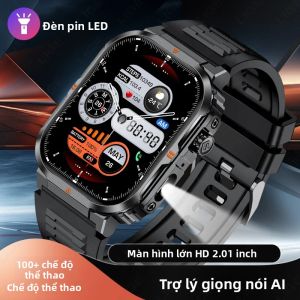 Đồng Hồ Thông Minh LIGE Màn Hình HD 2.01 Inch Điều Khiển Bằng Giọng Nói AI Cuộc Gọi Bluetooth Theo Dõi Sức Khỏe Đồng Hồ Thể Thao Dành Cho Nam Và Nữ