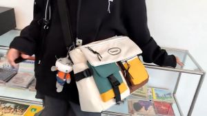 กระเป๋าสะพายไหล่ลําลอง ขนาดใหญ่ จุของได้เยอะ แบบเรียบง่าย แฟชั่นสำหรับผู้ชายผู้หญิง