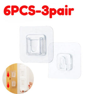 Double-Sided Adhesive Wall Hooks Hanger Strong Transparent Suction Cup Sucker Hooks Kitchen Bathroom Storage Plug Socket Holders