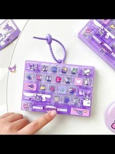 Sanrio | 키캡 마이 멜로디 26-key Keycap Clicker Keyboard Key Caps Keychains Cartoon Antistress Keycap Keychains Key Cap Pendant Fidget Keyrings