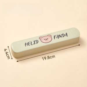 Large Portable Carry-On Dining Utensils Storage Box Single Person Serving Chopsticks Spoon Set Food Grade Plastic Outdoor Use
