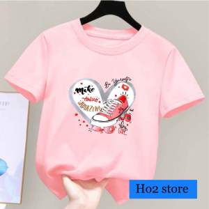Kaos anak perempuan motif terbaru usia 2-10th atasan oblong anak cewek motif love
