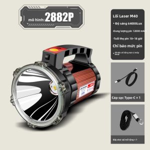 LVZI | Đèn Pin LED Siêu Sáng Tầm Xa Sạc Được Cho Khẩn Cấp Ngoài Trời