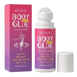 100ml Body Glue Roll-On For Skin Clothing Liquid Fashion Tapes Roll On Sweat-Proof Skin-Safe Body Glue For Clothing