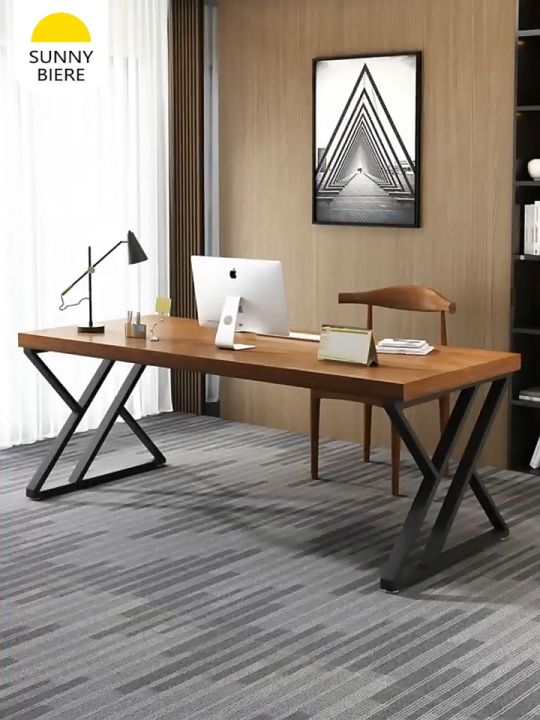 SUNNY Computer Table Solid Wood Table Wooden Desk For Office/Home ...