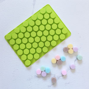 1pc 55 hole small cylindrical silicone mold used for chocolate desserts cookies DIY non stick baking molds