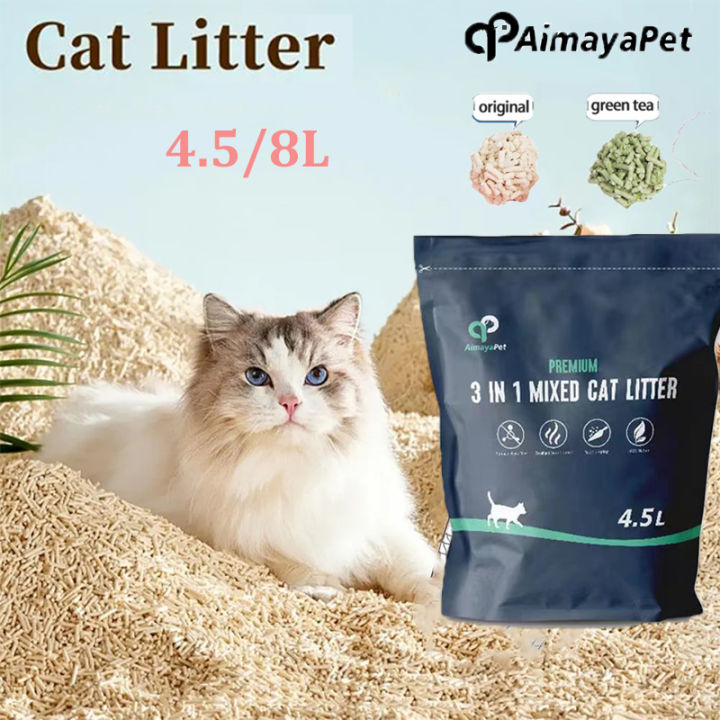 AIMAYAPET 4.5/8L Cat Litter Tofu Cat Litter Sand Food GradeOdour