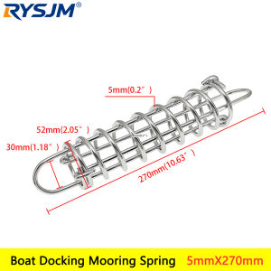 RYSJM | 316 Stainless Steel Mooring Damper Snubber Spring For Marine Boat Yacht Anchor Docking Tension Spring Shock Absorbing Buffer