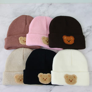 เด็กทารกเกาหลีหมวกบีนช่วยเสริมความมั่นใจ หมวกเด็กทารกวัยหัดการหมูอบอุ่นสุขภาพ หมวกเด็กทารกเกิดหมีการ์ตูนน่ารักหมวกเด็กชาย