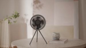 10000mAh Camping Fan Rechargeable Desktop Portable Circulator Wireless Ceiling Electric Fan with Power Bank LED Lighting Tripod