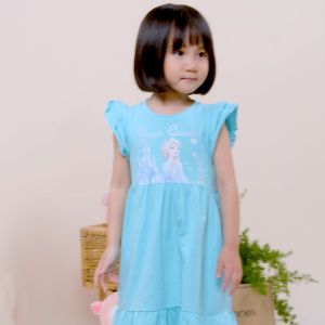 Váy bé gái công chúa Elsa BOMINES babydoll tay cánh tiên 100% cotton cho bé 3-10 tuổi khoảng 12- 30kg DTNBGELSABABYDOLL