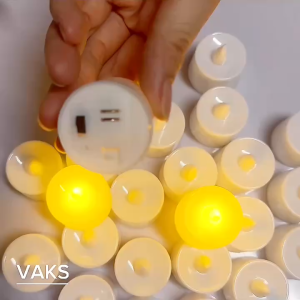 Combo 10 NẾN điện tử màu VÀNG NHẠT nhỏ lãng mạn LED cầu hôn đạo cụ đèn trang trí tiệc cưới sinh nhật