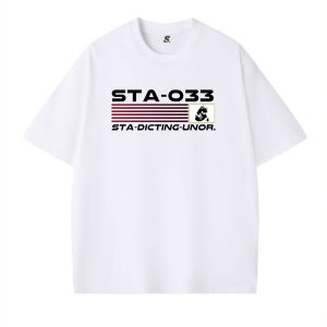 STA Flag Print Cotton round Neck T-Shirt Womens Loose Fit Short Sleeve Casual Summer Top Creative Text Pattern Streetwear
