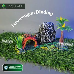 Hiasan Akuarium Dekorasi Ornamen Terowongan Dinding Kelapa