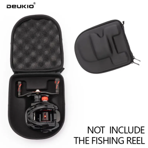 Portable Fishing Reel Bag Protective Case Black Waterproof Hard EVA Outdoor Cover Boxes For Baitcasting Reel Pouch Tools Tackles